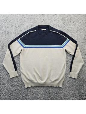 FAIR HARBOR Sweater XL Men Retro Stripe Cotton Blend #V103288